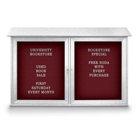 United Visual Products Indoor Enclosed Combo Board, 48"x36", Bronze Frame/White Porc & Forbo UVCB4836BZ-WHTPORC-FORBO